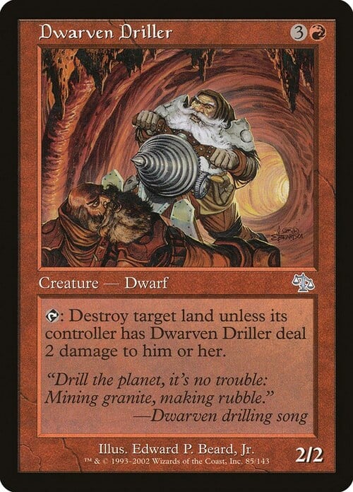Dwarven Driller Card Front