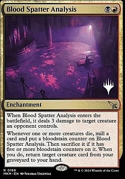 Blood Spatter Analysis Card Front