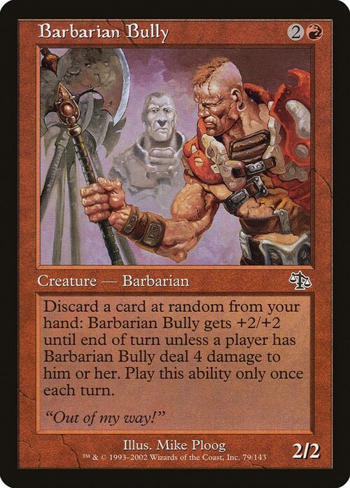 Barbarian Bully Card Front
