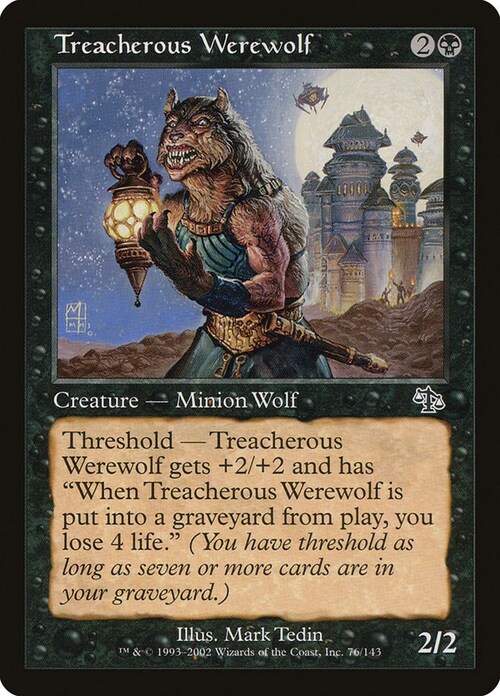 Treacherous Werewolf Card Front
