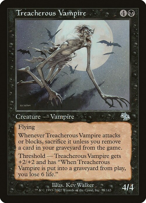 Treacherous Vampire Card Front