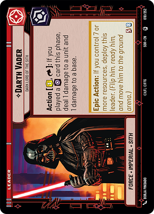 Darth Vader - Dark Lord of the Sith Card Front