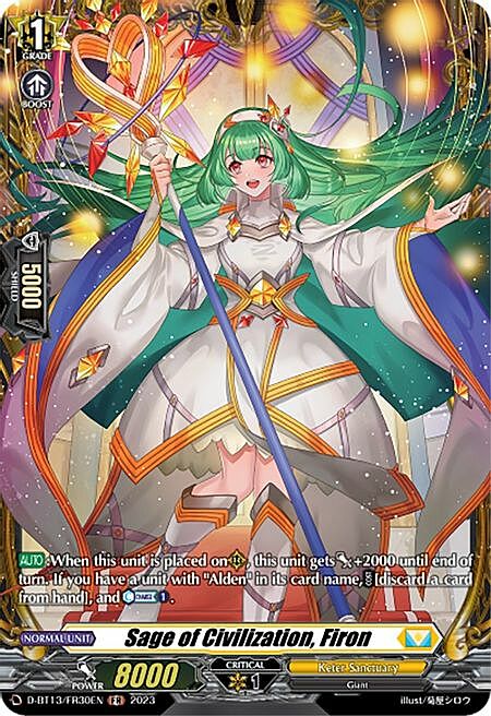 Sage of Civilization, Firon Card Front