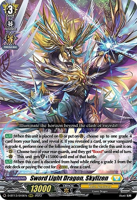 Sword Light Dragon, Skylizen Card Front