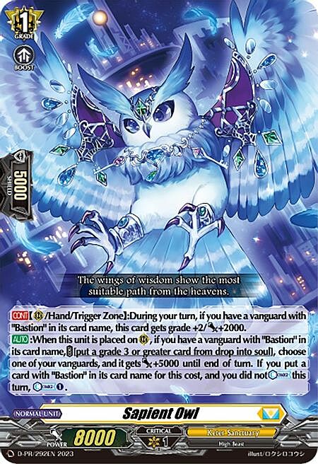 Sapient Owl Card Front