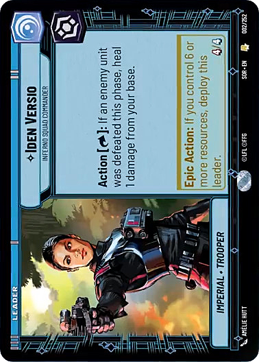 Iden Versio, Inferno Squad Commander Card Front
