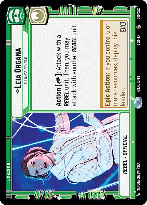 Leia Organa - Alliance General Card Front