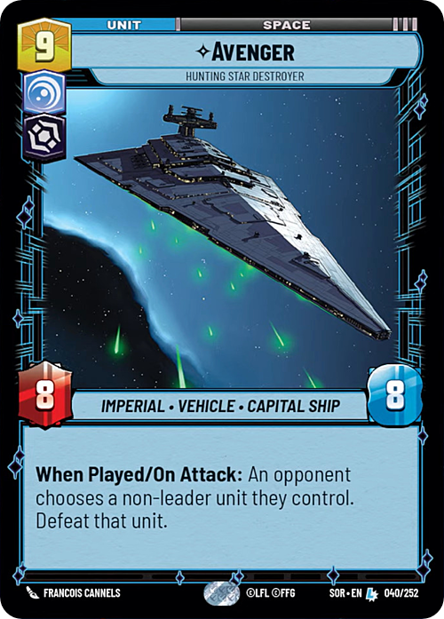 Avenger, Star Destroyer Cacciatore Card Front