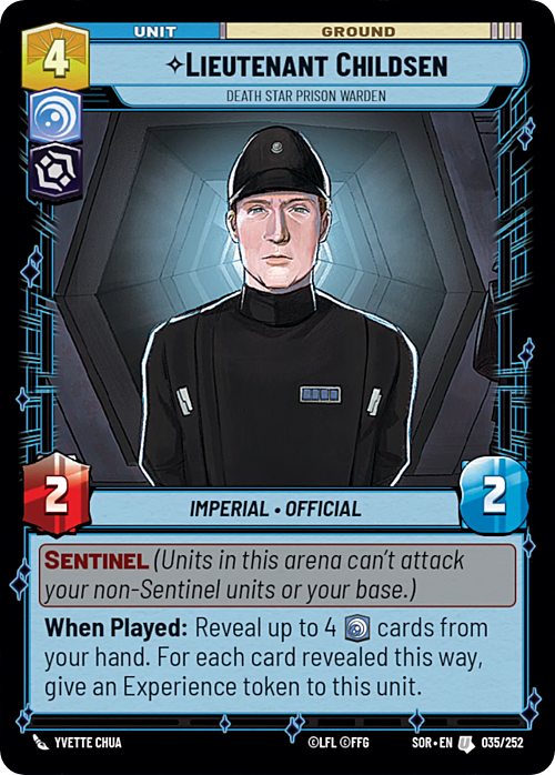 Lieutenant Childsen - Death Star Prison Warden Card Front