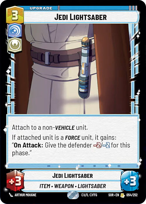 Spada Laser Jedi Card Front