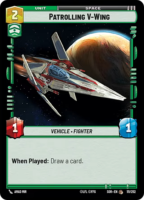 Patrolling V-Wing Card Front