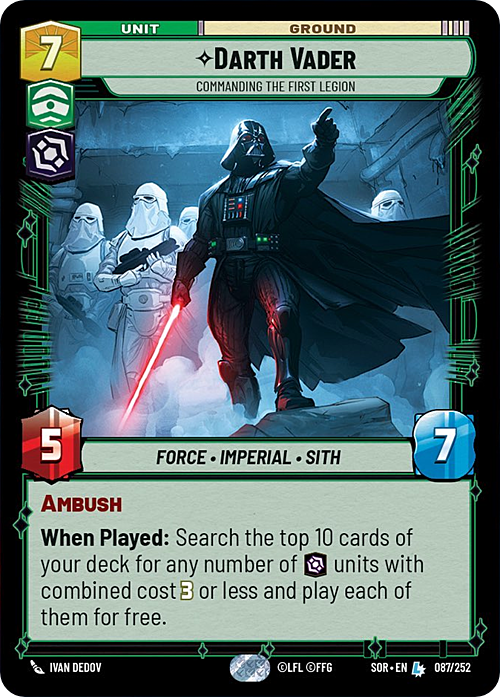 Darth Vader, Al Mando De La Primera Legión Frente