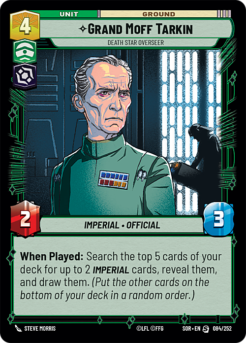 Grand Moff Tarkin - Death Star Overseer Card Front