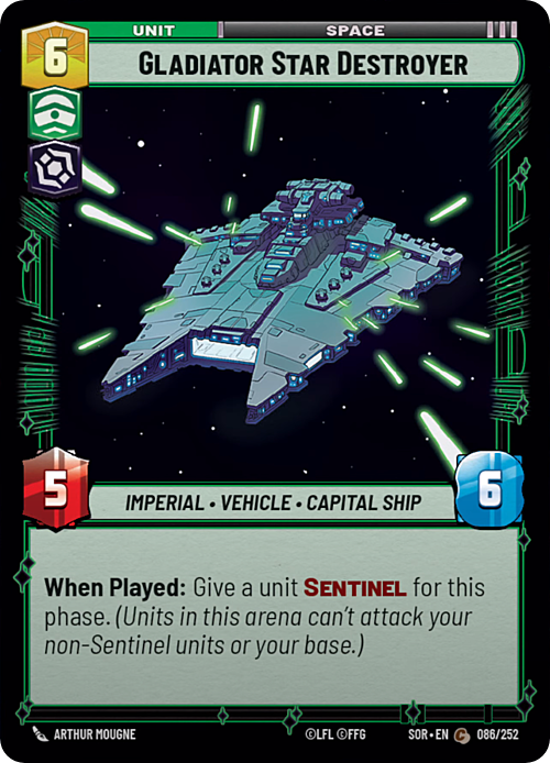 Gladiator Star Destroyer Card Front