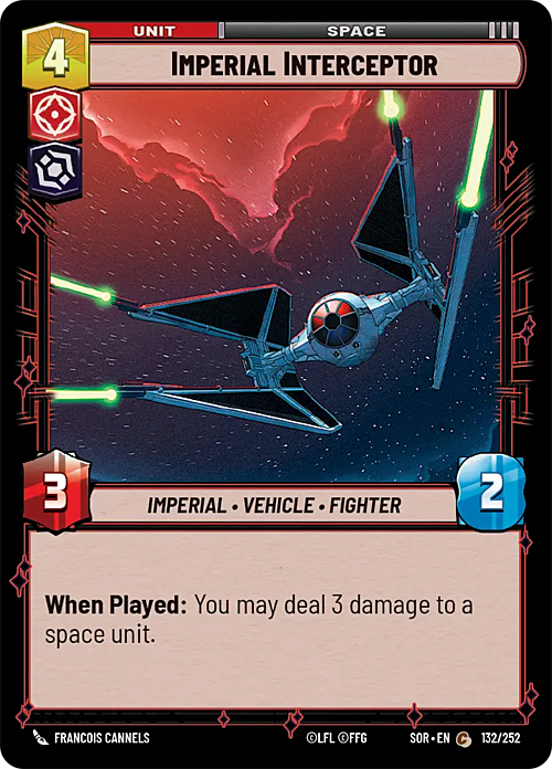 Imperial Interceptor Card Front