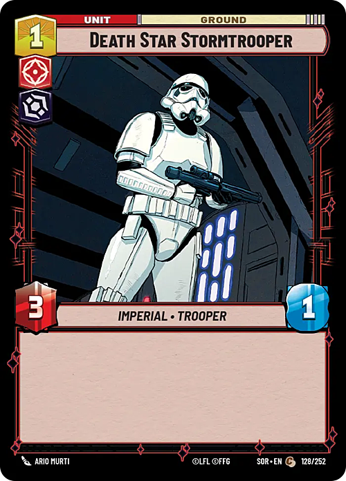 Death Star Stormtrooper Card Front