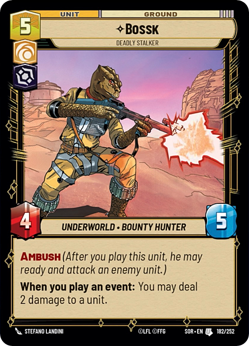 Bossk - Deadly Stalker Card Front