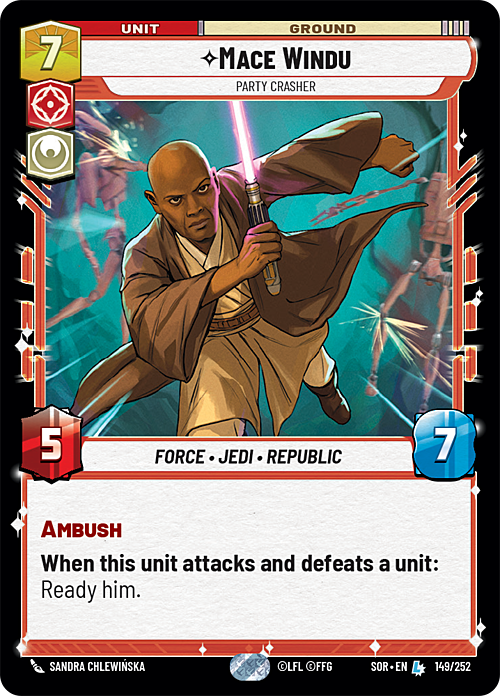 Mace Windu - Party Crasher Card Front