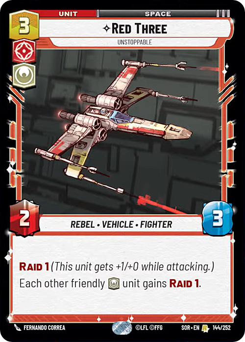 Red Three - Unstoppable Card Front