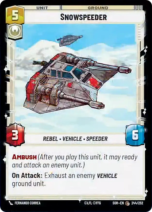 Snowspeeder Card Front