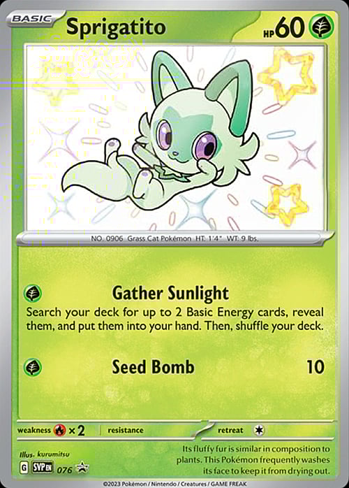 Sprigatito Card Front