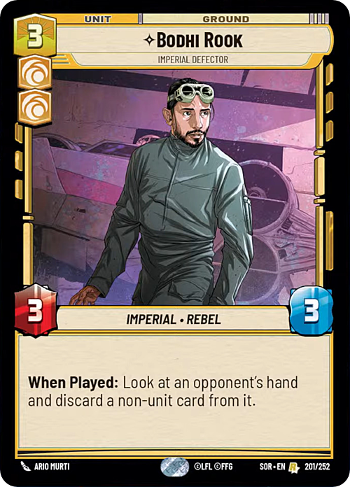 Bodhi Rook - Imperial Defector Card Front