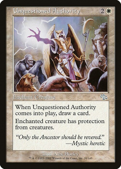 Unquestioned Authority Card Front