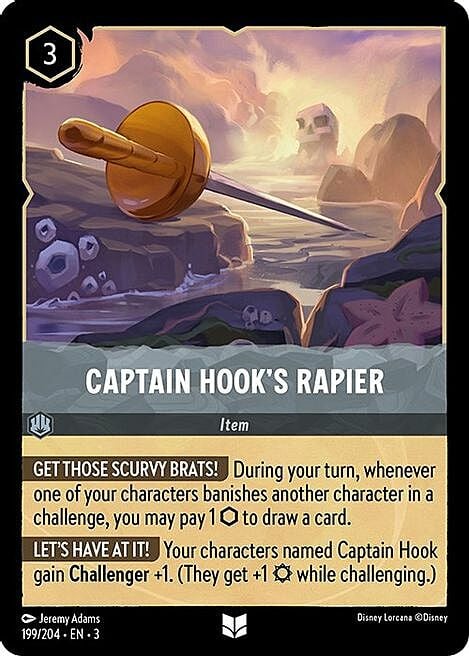 Captain Hook's Rapier Card Front