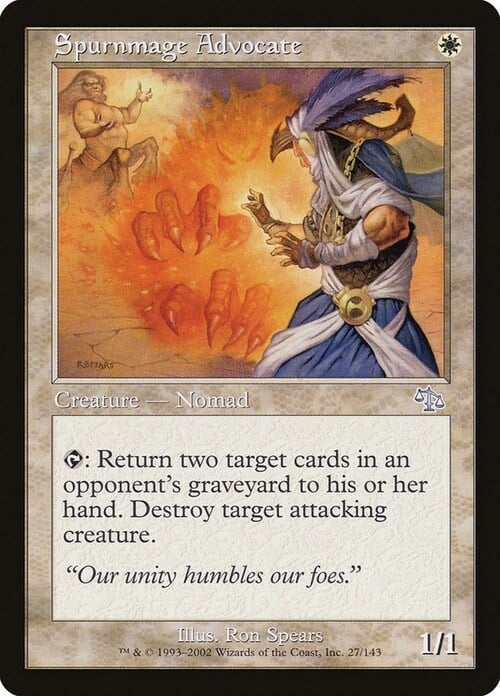 Spurnmage Advocate Card Front