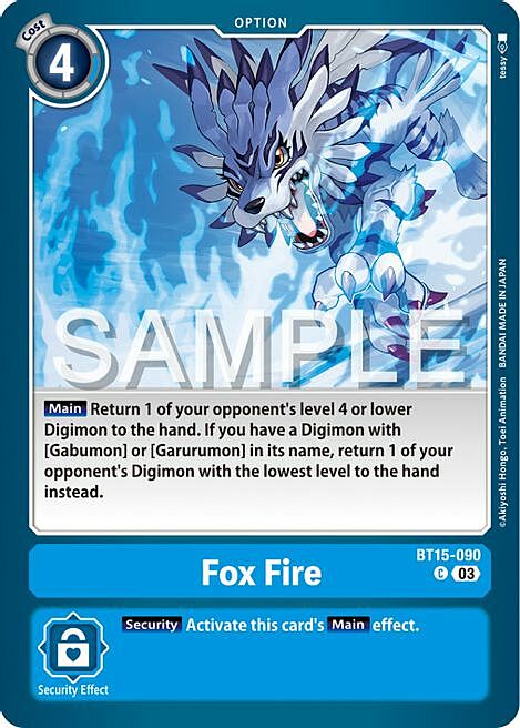 Fox Fire Card Front