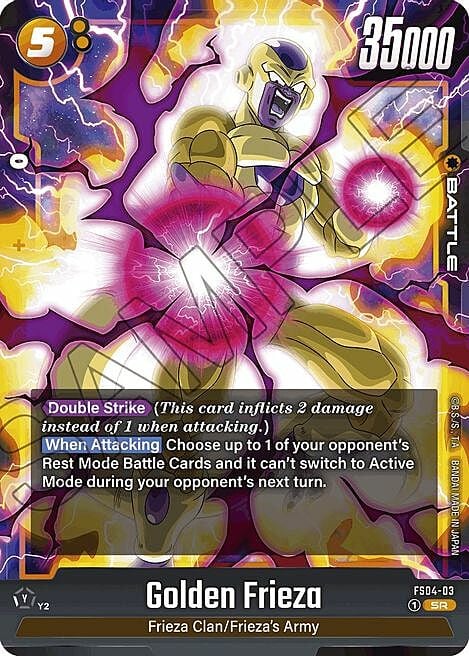 Golden Frieza Card Front
