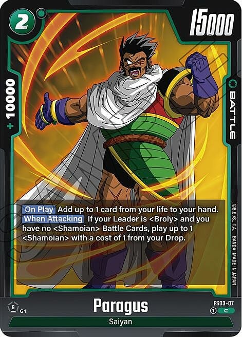 Paragus Card Front