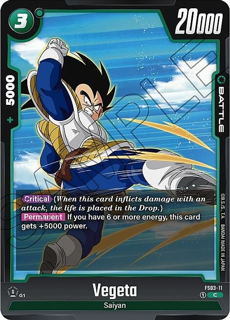 Vegeta Card Front