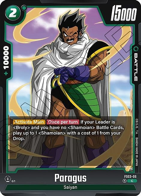 Paragus Card Front