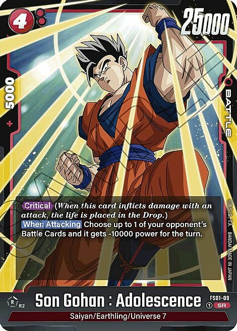 Son Gohan : Adolescence Card Front