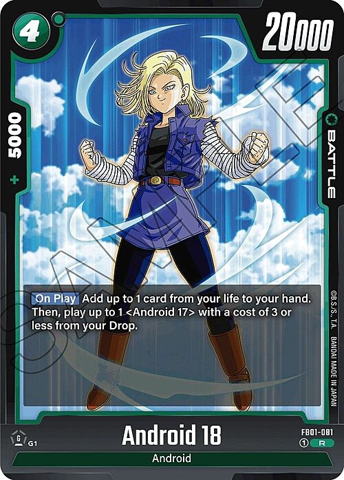Android 18 Card Front