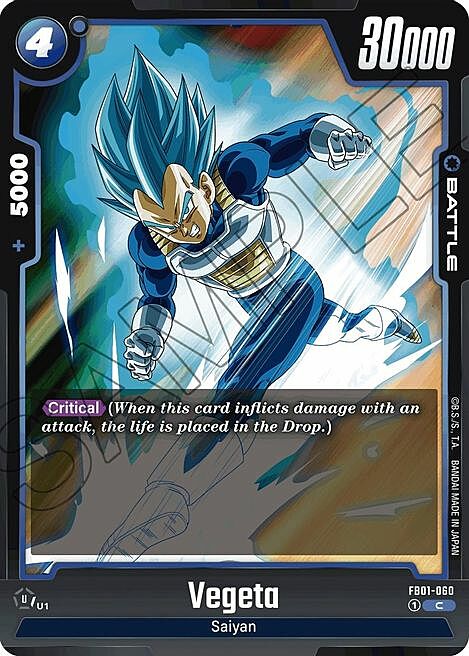 Vegeta Card Front