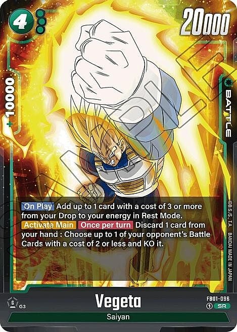 Vegeta Card Front