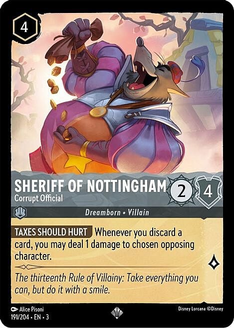 Sheriff of Nottingham - Corrupt Official Card Front