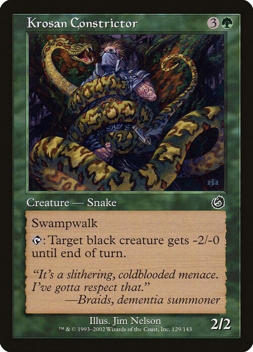 Krosan Constrictor Card Front