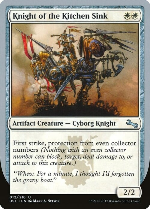 Knight of the Kitchen Sink Card Front