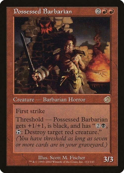 Possessed Barbarian Card Front
