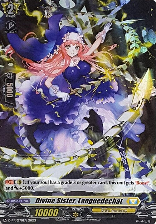 Divine Sister, Languedechat Card Front