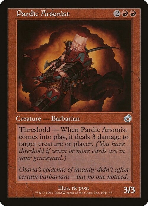 Pardic Arsonist Card Front