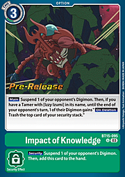 Impact of Knowledge · Pre-Release Stamped BT15-095