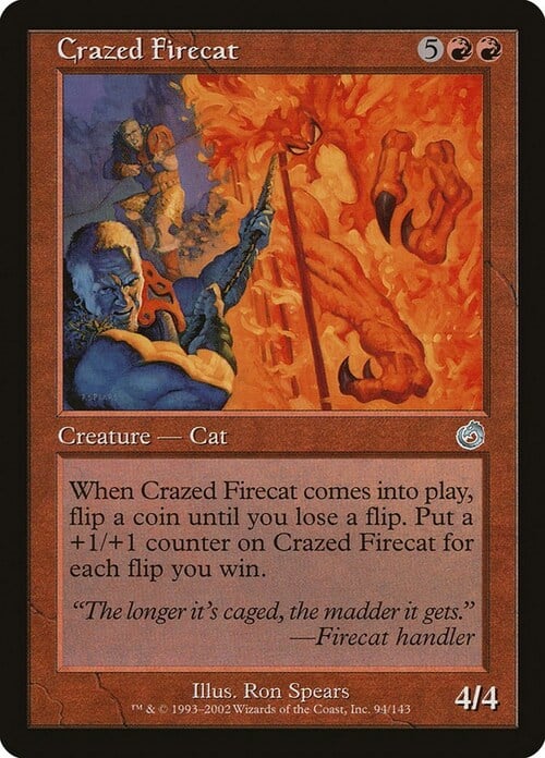 Crazed Firecat Card Front