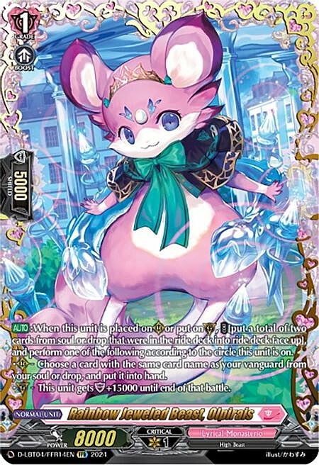 Rainbow Jeweled Beast, Olpirais Card Front