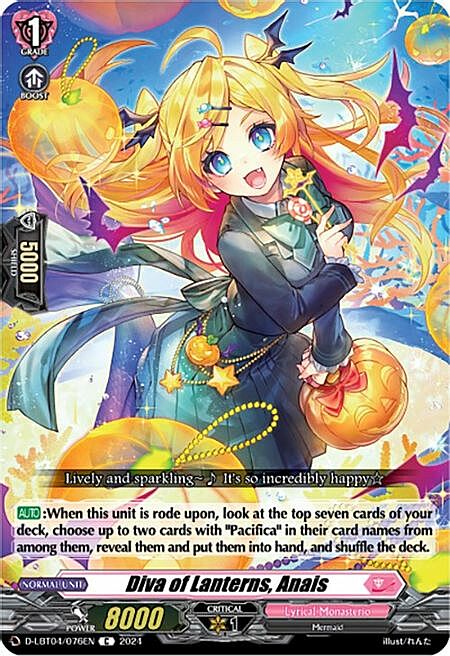 Diva of Lanterns, Anais Card Front