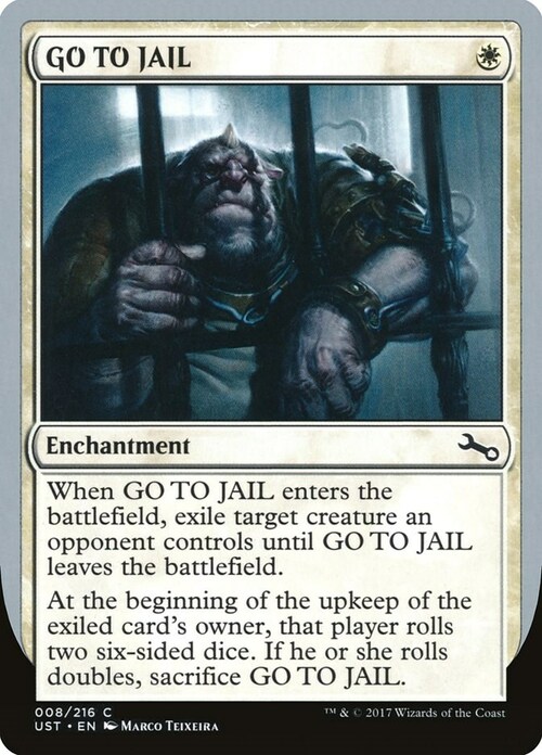 GO TO JAIL Card Front
