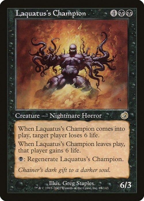 Laquatus's Champion Card Front